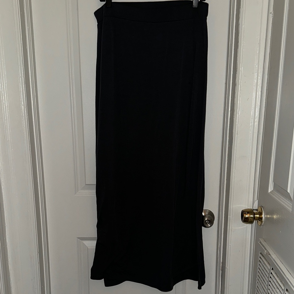 Ambiance Black Maxi Skirt - Sleek Long Silhouette